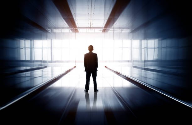 istock Businessman standing in the tunnel 1494315675