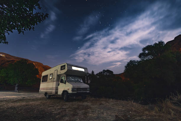 istock motorhome among the trees at night under stars 1494316752
