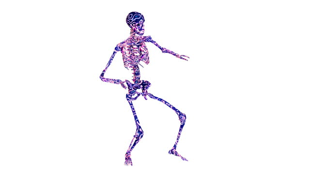 loopable funky skeleton dancing