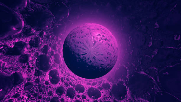 istock Surreal Pink Sphere Transformed in Abstract 3D Art 1494321504