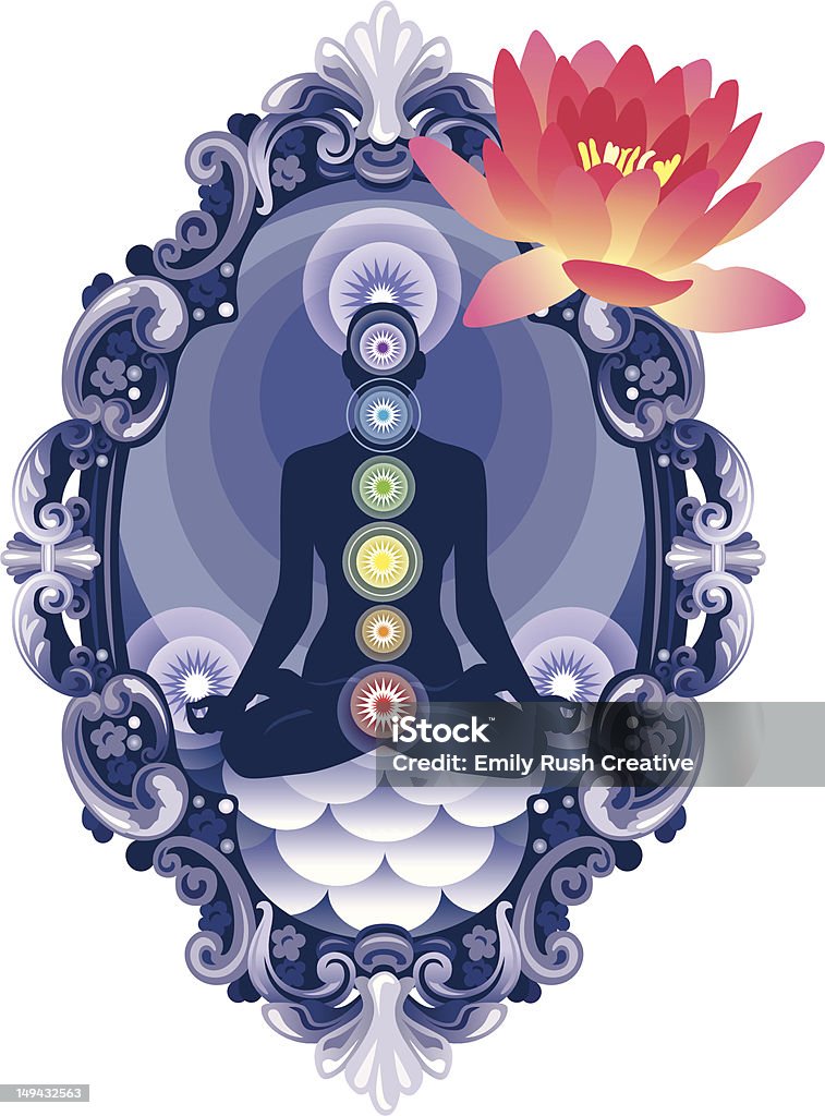 Chakra la meditazione - arte vettoriale royalty-free di Addome