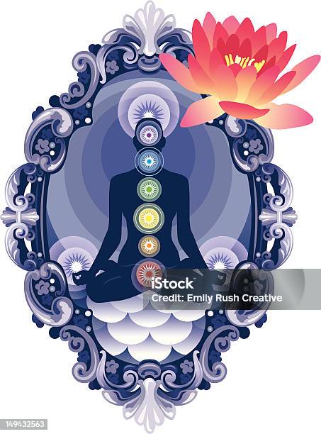 Chakra La Meditazione - Immagini vettoriali stock e altre immagini di Addome - Addome, Benessere, Chakra