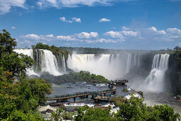 istock The Iguazu Falls with their constant roar and misty spray create a sensory experience unlike any other 1494328283