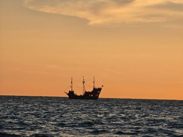 istock Ship in Gulf of Mexico after sunset 1494328701