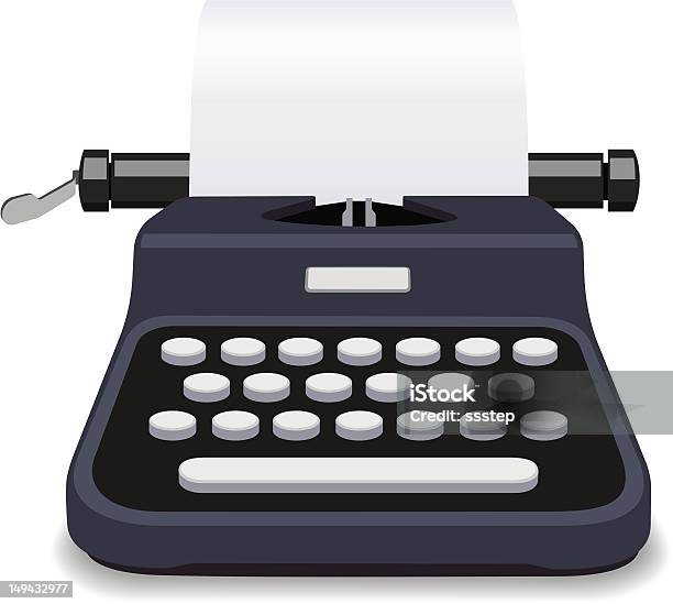 Появление Черный Вектор — стоковая векторная графика и другие изображения на тему Пишущая машинка - Пишущая машинка, Устаревший, Brand Name Online Messaging Platform