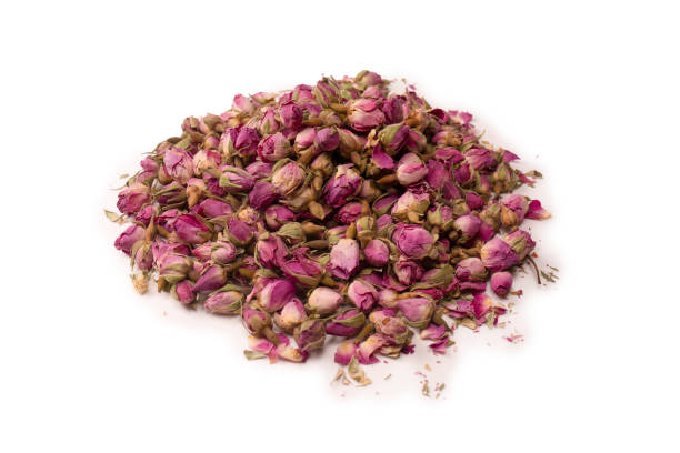 istock Dry tea roses isolated on white background. 1494331156