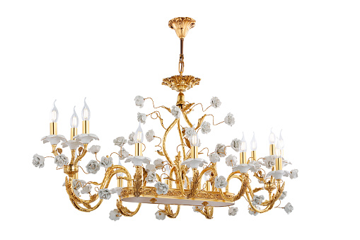 Classic chandelier on a white background