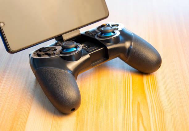 istock side view of joystick placed on wooden floor 1494337655