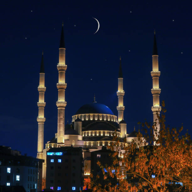 istock kocatepe mosque in Ankara and moon 1494342657