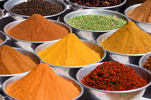 Spices for sale on local market