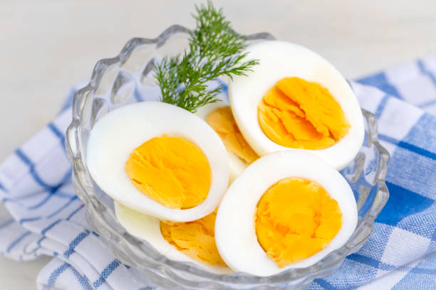 istock Boiled sliced egg, food photo 1494344582