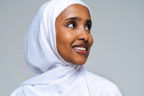 istock Beautiful arab middle-eastern woman with traditional abaya in studio 1494347543
