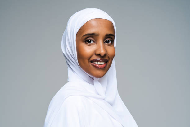 istock Beautiful arab middle-eastern woman with traditional abaya in studio 1494347714
