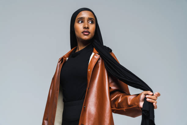 istock Beautiful arab middle-eastern woman with traditional abaya in studio 1494347741