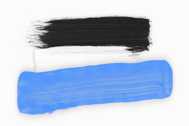 istock Set of colored hand drawn brush strokes 1494348204