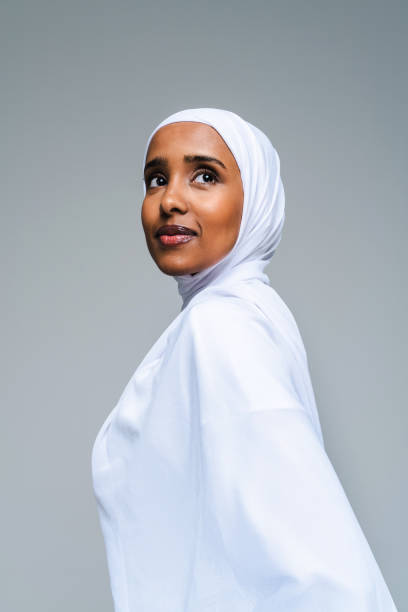 istock Beautiful arab middle-eastern woman with traditional abaya in studio 1494349191