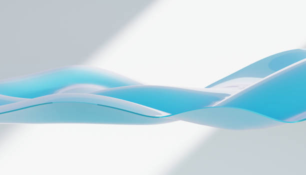 istock Cloth fabric gradient waves abstract background. Iridescent glass wavy surface. Liquid surface, ripples, reflections. 3d render illustration 1494350191
