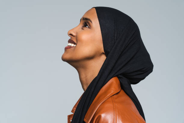 istock Beautiful arab middle-eastern woman with traditional abaya in studio 1494350623