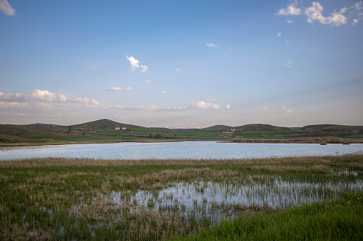 Tödürge lake in Sivas Zara at sunset