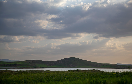 Tödürge lake in Sivas Zara at sunset