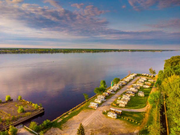 istock Aerial view of motorhomes 1494351577
