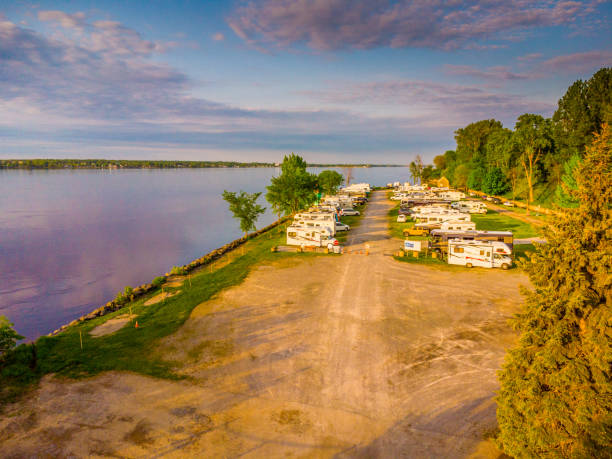istock Aerial view of motorhomes 1494351627