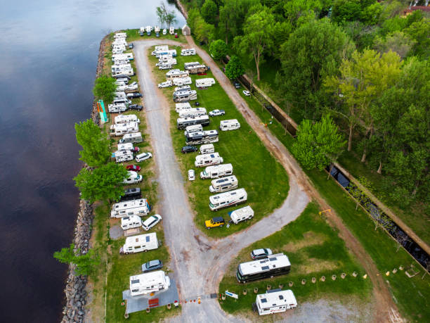 istock Aerial view of motorhomes 1494351895