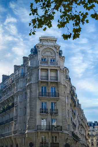 Paris, beautiful Haussmann facades in a luxury area of the capital, avenue de Breteuil