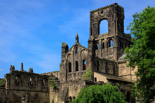 Kirkstall Abbey - Leeds, West Yorkshire.  The abbey grounds are free to enter and maintained by the local city council.