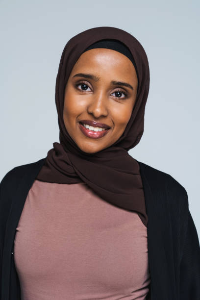 istock Beautiful arab middle-eastern woman with traditional abaya in studio 1494354639