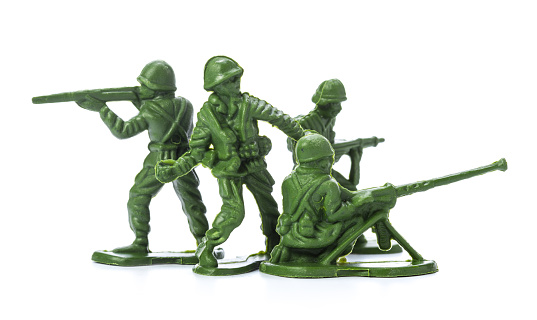 Toy soldiers war concepts