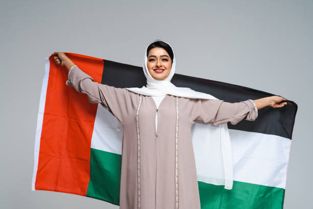 istock Beautiful arab middle-eastern woman with traditional abaya in studio 1494355158