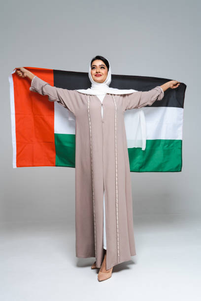 istock Beautiful arab middle-eastern woman with traditional abaya in studio 1494355303