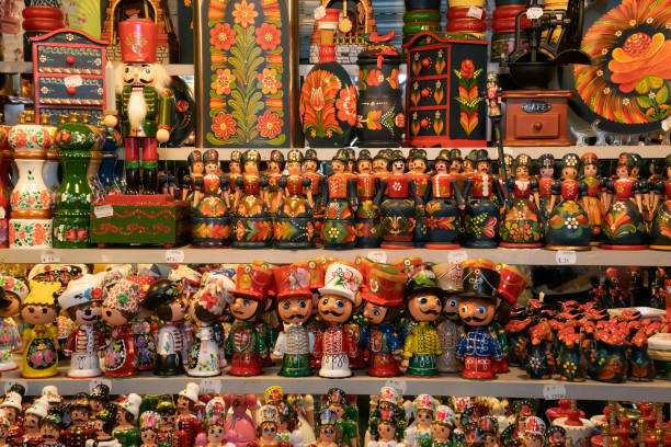 istock Traditional Hungarian Wooden Dolls 1494359390