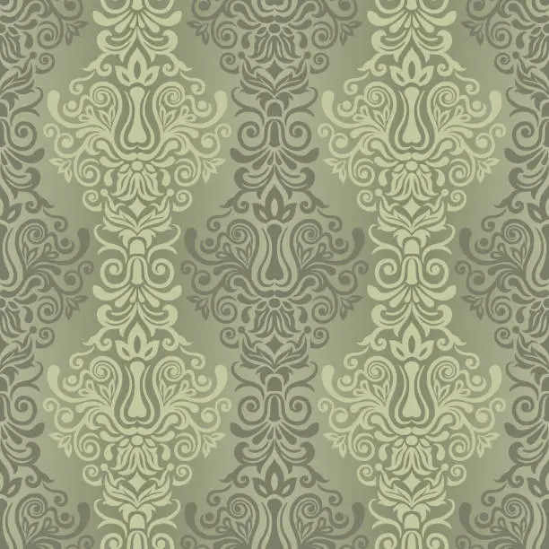 Vector illustration of Vector vintage floral seamless pattern element