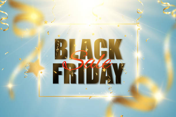 istock Illustration of black friday sale banner on background.Advertising template. 1494360547