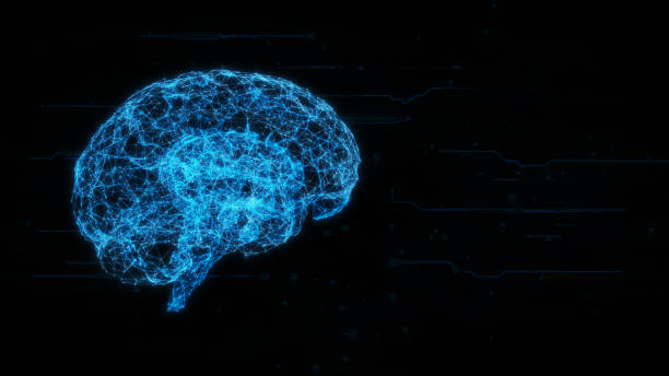 istock Brain Illustration made of Vibrant Plexus Network with Copyspace on a Futuristic Background 1494361047