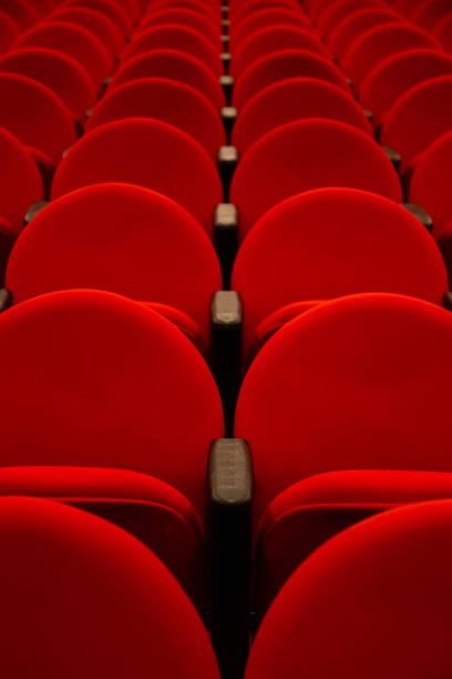 istock A few rows of red armchairs. 1494365134