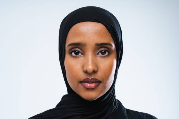 istock Beautiful arab middle-eastern woman with traditional abaya in studio 1494365865