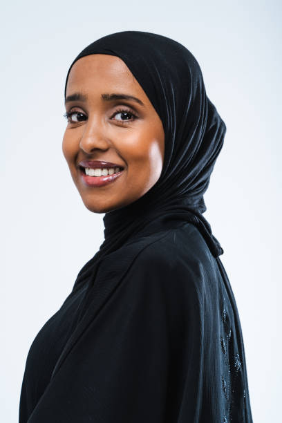 istock Beautiful arab middle-eastern woman with traditional abaya in studio 1494367952