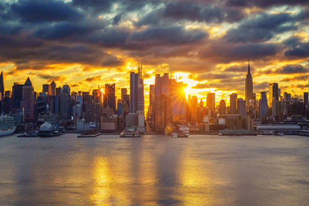 istock Bright sunrise over Manhattan, NY 1494377213