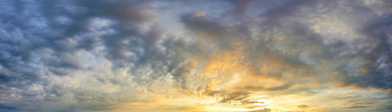 Amazing sky cloudscape at sunset