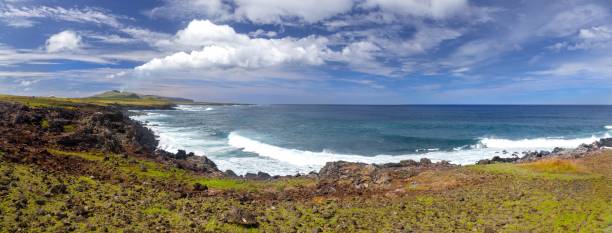 istock Pacific Ocean Coastline Panoramic View, Easter Island Rapa Nui East Coast 1494379561