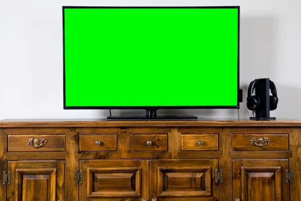 istock Chroma Key TV Screen in Living Room 1494386051