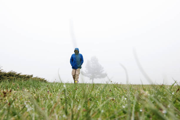 The traveler man walking in mountain