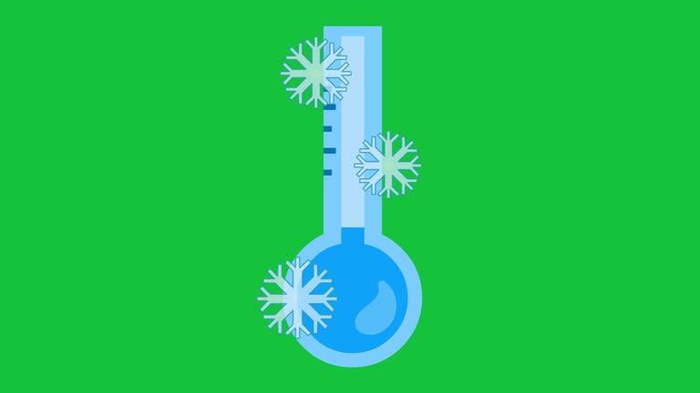 video animation icon frozen thermometer frost