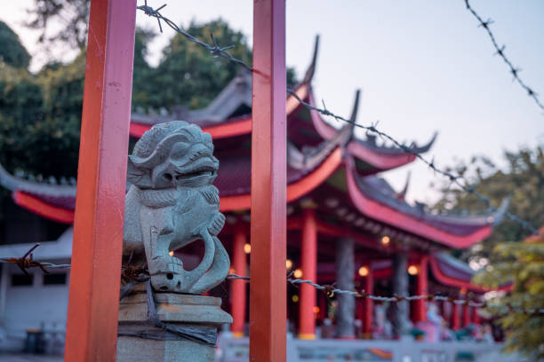istock Traditional chinese statute on the chinese temples when chinese new years. 1494401366