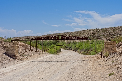 The Boquillas crossing gate, a border crossing between Mexico and the United States.