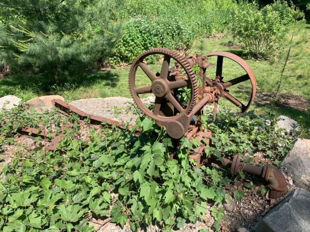 Rustic wheel stock photo