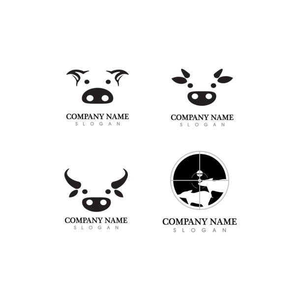 illustrazioni stock, clip art, cartoni animati e icone di tendenza di bull buffalo head animale mascotte logo logo vettoriale per sport corno bufalo animale mammiferi testa logo matador selvaggio - texas longhorn cattle horned cattle farm